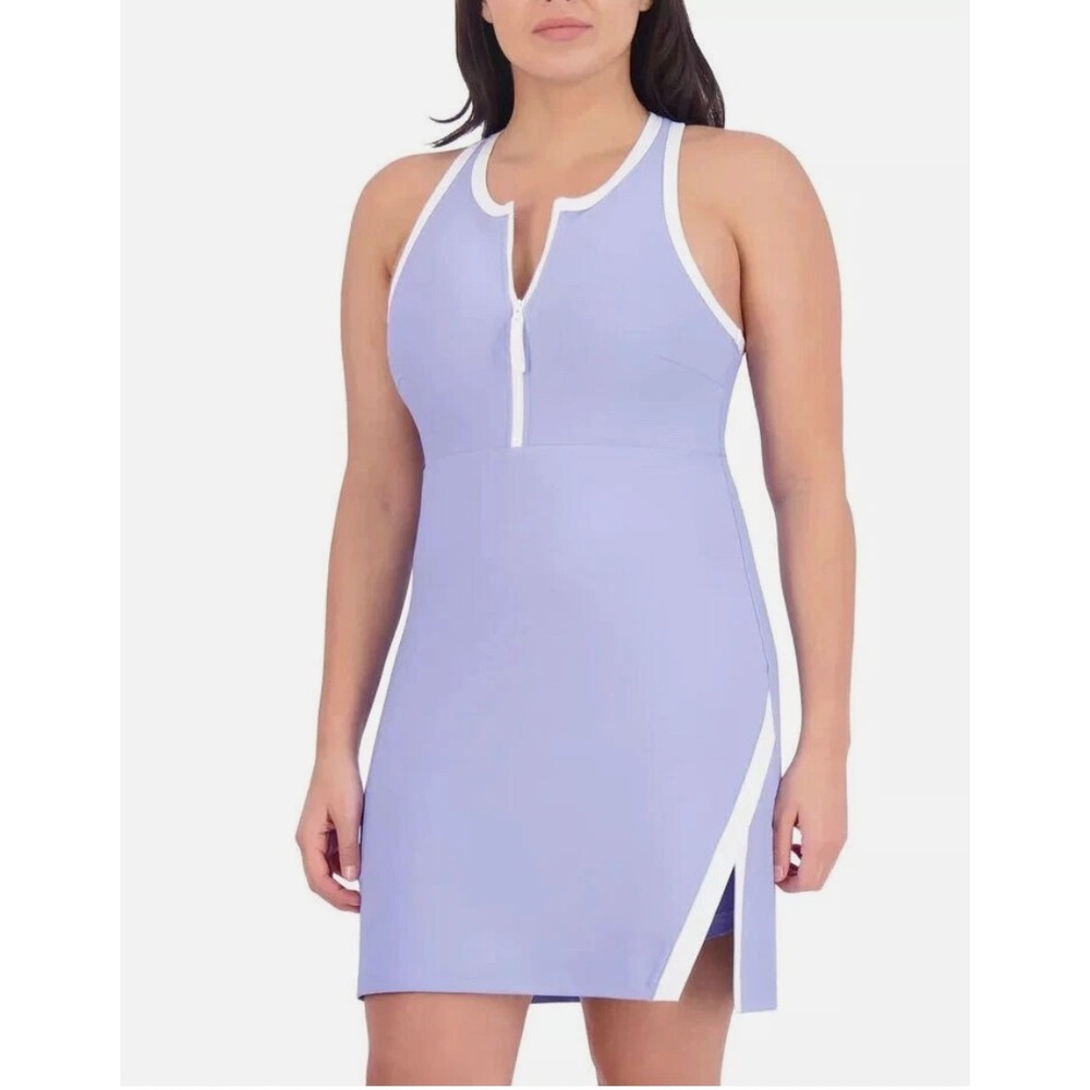 Sage Collective Athletic Dress Womens Medium Blue/Purple Racerback Quarter Zip